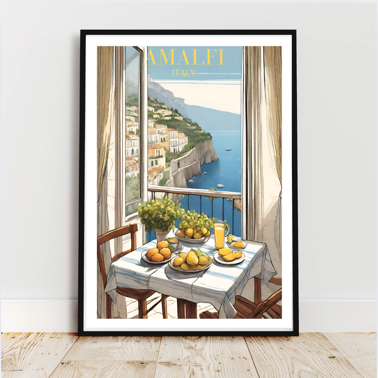 Breakfast on Amalfi Digital Wall Art Print