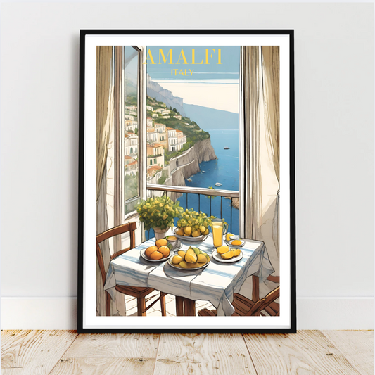 Breakfast on Amalfi Digital Wall Art Print