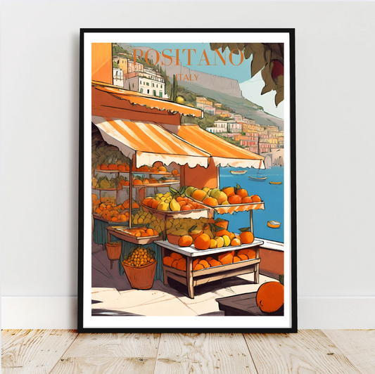 A Summer Day in Positano Digital Wall Art